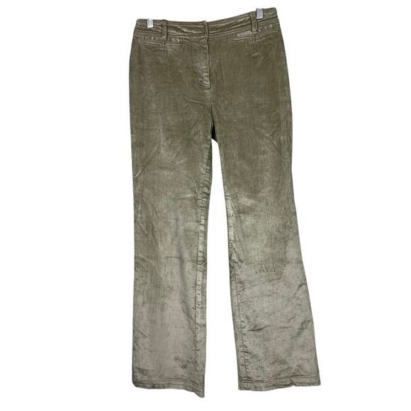 Juliana Collezione Women's Size 6 Shimmery Beige Bootleg Corduroy Pants USA Made - Picture 1 of 9